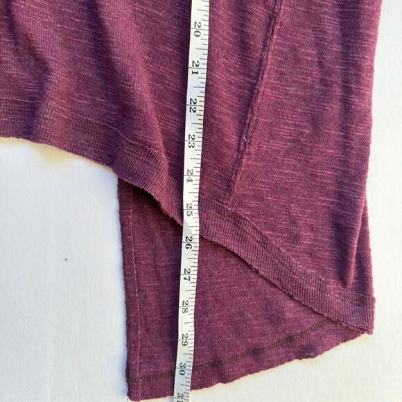 Free People Purple Split Back Cowl Neck Top Size Small NWOT - Picture 6 of 8